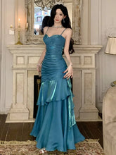 Lunivop Elegant Solid Party Dress for Women Sexy Spaghetti Strap Sleeveless Evening Dresses Summer Spring Slim Waist Vestidos Long Robe