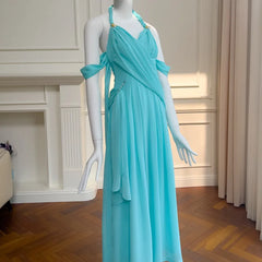 Lunivop Fashion Solid Color Dress Women's Halter Sleeveless Fold Waist Retraction Dresses 2025 Summer New Tide