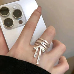 Lunivop Romantic Bow Shape Wedding Bands Rings for Women Fancy Anniversary Gift Statement Rings Luxury Jewelry New