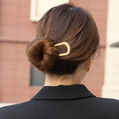 Lunivop U-Shaped Hair Fork Fashion Hairpin Black Color Metal Hairpin Geometric Design Headwear Hair Sticks Women Girls