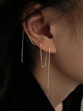 Lunivop New Trendy Simple Silvery Long Chain Tassel Earrings for Women Exquisite Earrings Sweet Elegant Party Jewelry Gifts