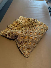 Lunivop Beach Vacation Grass Woven Bag Women's Niche Gold Thread New Bags