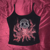 Lunivop Women Clothes shirt Aesthetic Letter Y2K style Crop Tops T-shirt Short Sleevle Vest Tees Harajuku Streetwear Suspenders 2000s