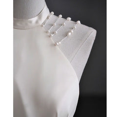 Lunivop Hanging Neck Beading Sleeve Design Sleeveless Wedding Party Robe Tailing Elegant Solid Evening Dress Slim Waist Bow Prom Dresses