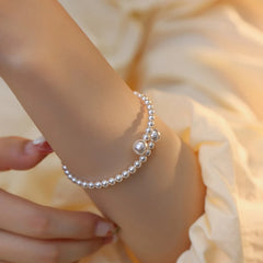 Lunivop New Trendy Simple White Pearl Beaded Bracelet for Women Niche Design Charms Bracelet Sweet Elegant Party Jewelry Wedding Gifts