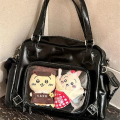 Lunivop Harajuku Pink Ita Bags Purse Women Lolita Shoulder Underarm Bag Ladies Japanese Transparent Large Capacity Handbag Y2k
