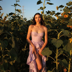 Lunivop Summer Elegant and Beautiful Dresses 2024 New Arrivals Spaghetti Strap Purple Jacquard Dress Casual Women's Clothing