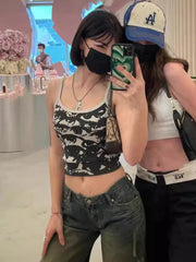 Lunivop top mujer Punk Y2K Sleeveless Gothic Street Women's Eyes graphics tanks & camis Summer Clothes Women 2024 trashy y2k 2000s