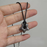 Lunivop Gothic Hollow Star Pendant Necklace Vintage Leathers Rope Fashion Jewelry for Women Men Pentagrams Charm Choker Gift