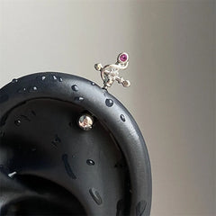 Lunivop 1 PCS Cute Love Planet Silver Color 316L Stainless Steel Ear Bone Nail for Women New Fashion Allergy Prevention Jewelry Gifts