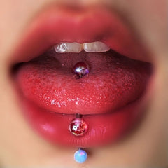 Lunivop Tongue Nail Fashion Acrylic Tongue Ring Piercing Ear Nipple Rings Wear Lip Retro Stud Earring Puncture Jewelry