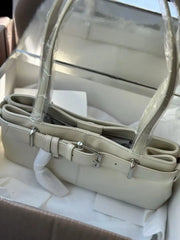 Lunivop High Street White Shoulder Bags Women Hot Girls Leather Y2k Handbag Ladies Retro Moto Biker Underarm Bag Bolsos De Mujer