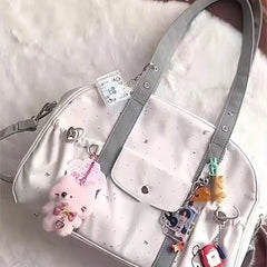 Lunivop Harajuku White Ita Bag Women Japanese Style Transparent Tote Bag Large Capacity Jk Handbag Female Sweet Cute Shoulder Bags