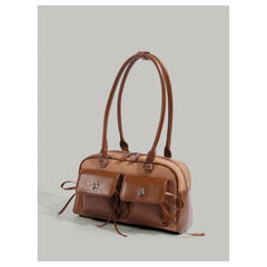 Lunivop Vintage Bowling Underarm Bag Women 2024 Autumn Winter Pocket Y2k Handbag Ladies Large Capacity Shoulder Bags Aesthetic