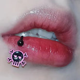 Lunivop 1pc Y2K Pink Skull Lip Ring Stainless Steel C Shape Black Color Labret Piercing Sweet Cool Girl Cartilage Body Jewerly Gifts