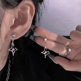 Lunivop Fashion Jewelry Sweet Korean Temperament Metal Star Earrings