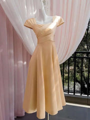 Lunivop Solid Minimalist Dresses For Women Square Collar High Waist Short Sleeve Elegant Dress Female 2025 New Clothing