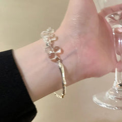 Lunivop NEW Korean Fashion Cute Y2K Aesthetic Bowknot Snake Chain Bracelet For Women Girls Charms Jewelry 2000s Scene Accessories