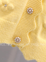 Lunivop Chic Floral Cardigan Sweaters Women Sweet Preppy Style Cute Knitted Coats Fashion Long Sleeve Loose Female Fall Elegant Top