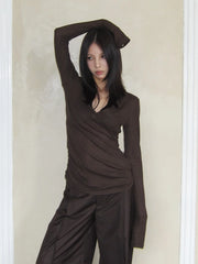 Lunivop Y2k Japanese T Shirt Women V Neck Solid Casual Tops Vintage Grunge Tops Streetwear American Retro Tshirts E-girls 2000s