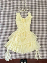 Lunivop Slim Sweet Ruffles Dress Women Fashion 3D Floral Casual Elegant Mini Dress Summer Sexy Sleeveless Lady Yellow Cake Vestidos