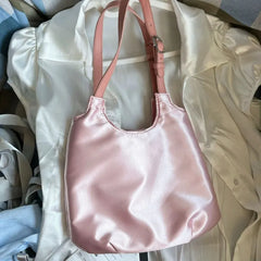 Lunivop Sweet Cool Pink Handbag Women Retro Hot Girls Satin Chic Soft Y2k Bags Ladies Vintage Dog Cute Underarm Bag Aesthetic