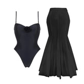 Lunivop Flower Bikini Women Sexy Swimsuit Push Up Swimwear Female Mesh Skirt Bandeau Biquini Solid White Bathingsuit Swim Suit Beachwear