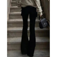 Lunivop Women Black Gothic Baggy Jeans Harajuku Oversize Denim Trousers Japanese 2000s Style Y2k Vintage Jean Pants Trashy Clothes 2025