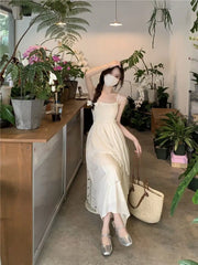 Lunivop Sweet super fairy strapless suspender dress for women in summer vacation, high waist slimming irregular cake skirt