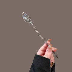 Lunivop Vintage Moonstone Butterfly Hair Sticks for Women Fashion Metal Hanfu Hairpin Disk Hair Chopsticks Hair Accessories