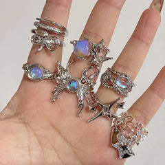 Lunivop Open Ring for Women Luxury Wedding Anniversary Party Love Heart Ring Jewelry anillos