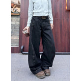 Lunivop Jeans Women Streetwear Chic Y2k Wide Leg Pants 2024 New Bottms High Waist Straight Denim Trousers Casual Korean Pantalon Femme