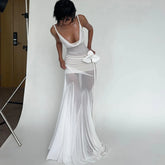 Lunivop 3Pcs Rose Bikini Sexy Swimsuit Women Push Up Swimwear Female Brazilian Biquini Ruffle Bathing Suit Long Skirt Beachwear Cover Up