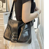 Lunivop High Street Black Handbag Purse Women Sweet Cool Pu Leather Casual Crossbody Bags Female Versatile Messenger Bag Y2k