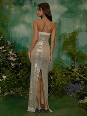 Lunivop Glitter Sequins Sparkling Women Maxi Dress Green Off Shoulder Evening Dress Female Slim Elegant Party Clubwear Vestidos