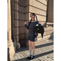 Lunivop Vintage Plaid Skirt Women Preppy Style Sweet Pleated Mini Skirt Korean Fashion Retro Japanese Harajuku Short Skirts