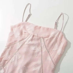 Lunivop 2025 New Women's Spaghetti Strap Dress Floral Lacing Zipper Sleeveless Elegance Spring Fishtail Long Dresses Female