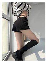 Lunivop Fashion High End All Match Casual High Waist Shorts Y2k Aesthetic American Vintage Streetwear Harajuku Grune Punk Short Pant