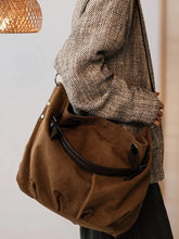 Lunivop Large Capacity Casual Commuting Handbag for Unisex Japanese Safari Style Retro Canvas Single Shoulder Crossbody Bags