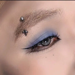 Lunivop 1Pc Trendy Subculture Punk Style Cross Titanium Steel Eyebrow Piercing High Quality Must-have E-girl Jewelry Gift