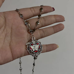 Lunivop Photo frame free shipping silver color for women necklace jewelry silver jewelry fashion cute Heart pendant snake necklace