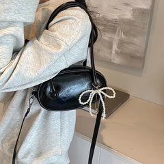 Lunivop High Street Red Messenger Bag Women Vintage Leather Handle Casual Crossbody Bags Ladies Versatile Y2k Handbag Purses