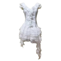 Lunivop Fashion Women Dress Sleeveless V Neck Irregular Flounce Female Summer Party Dresses New Tide