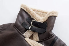 Lunivop Fashion Winter Warm Faux Fur Jacket Long Sleeve Double-sided Thicken Jackets Coat Short Outwear Women's Clothing