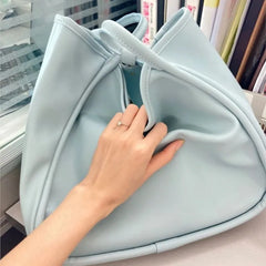 Lunivop Sweet Lovely Blue Tote Bag Women Leather Large Capacity Shoulder Bags Ladies Everyday Commuter Casual Underarm Bag