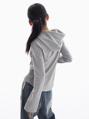 Lunivop Women Retro Streetwear Hoodies Sexy Slim Long Sleeve American Letter Sweatshirts Vintage Casual Pockets Female Y2K Zipper Tops