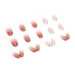 Lunivop 24pcs Self-adhesive False Nails Summer Cheap Press on Nails Girls Ballet Nail Tips Paste Nails with Glue Artificial Self-nail
