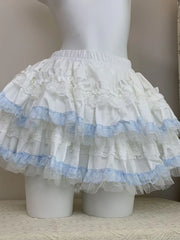Lunivop Lolita Sweet Cake Skirts Women Slim Lace Patchwork Sexy Mini Ball Gown Skirts Kawaii Casual Japan Cute Summer A Line Skirt