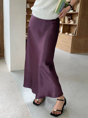 Lunivop Water Wave Pleated Midi Skirt Women Summer High Waist Slim Mermaid Skirts Korean Style Fashion Long Skirt Female Clothes 2025