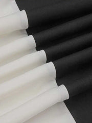 Lunivop Women Fashion Strapless Dress Chest Wrapping Backless Contrast Color Waist Retraction Ankle-length Dresses Spring 2025 New